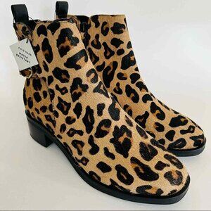 Cole Haan‎ Women Kimberly Waterproof Leopard Print Ankle Bootie 6B Real Fur NWOB